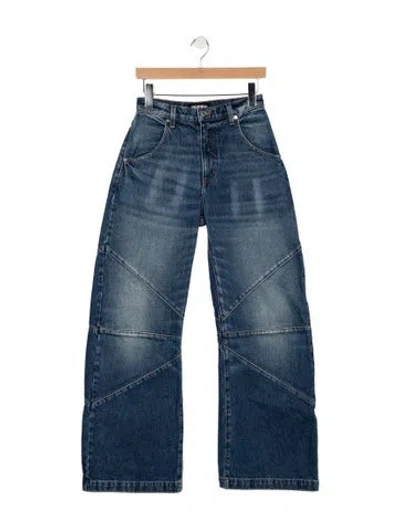 Pre-owned Eb Denim High-rise Wide Leg Jeans In Blue