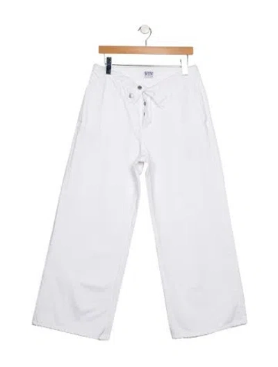 Pre-owned Eb Denim High-rise Wide Leg Jeans In Neutral