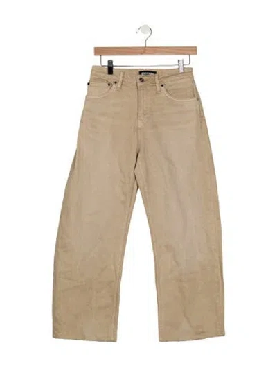Pre-owned Eb Denim High-rise Wide Leg Jeans In Neutrals