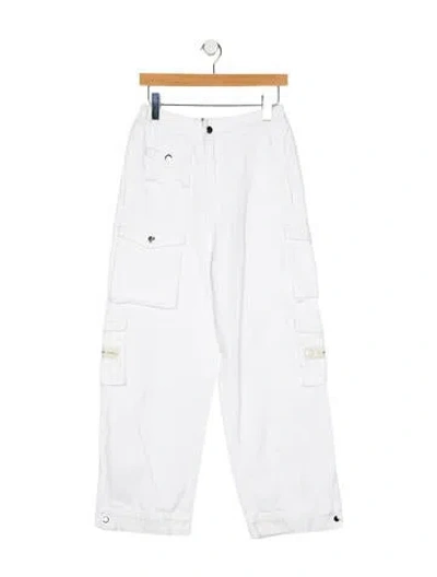 Pre-owned Eb Denim High-rise Wide Leg Jeans In White