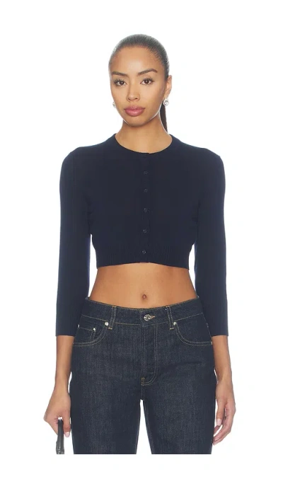 Eb Denim Juniper Cropped Caridgan In Black