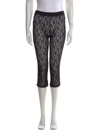 Pre-owned Eb Denim Lace Pattern Straight Leg Pants W/ Tags In Black