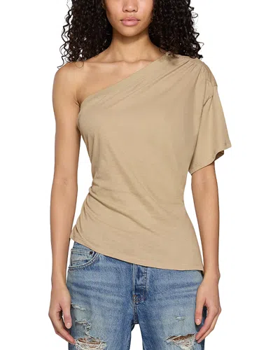 Eb Denim Linnea One Shoulder Top In Green