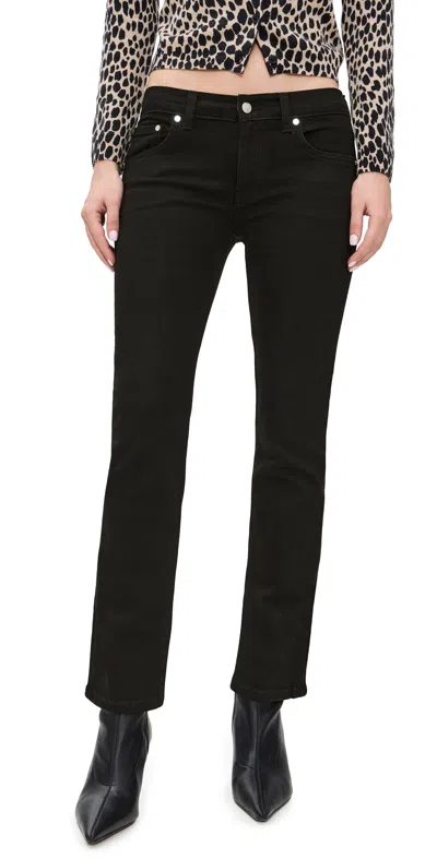Eb Denim Lola Slim Cigarette Jeans Noir In Black