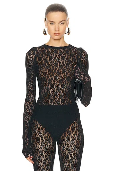 Eb Denim Lombardi Top In Black Lace