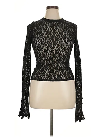 Pre-owned Eb Denim Long Sleeve Top Black Turtleneck Tops