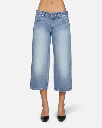 Eb Denim Low Rise Baggy Capri Jeans In Luca In Blue
