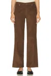 Eb Denim Low Rise Baggy Jean In Brown