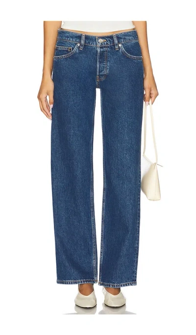 Eb Denim Low Rise Baggy Jeans In Blue