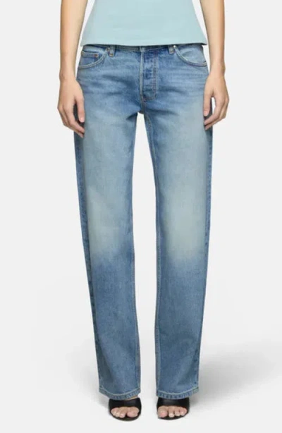 Eb Denim Low Rise Baggy Wide Leg Jeans In Blue