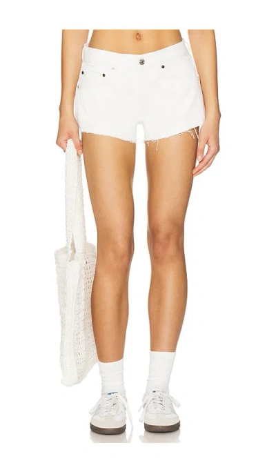Eb Denim Low Rise Cut Offs In White