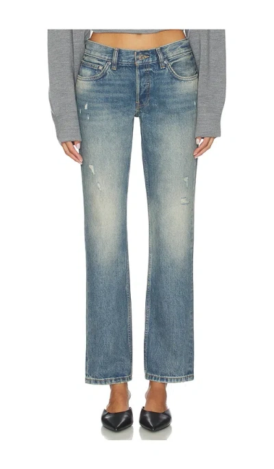 Eb Denim Low Rise Straight Leg In Blue