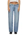 Eb Denim Womens Luca Faded-wash Wide-leg Low-rise Jeans In Luca