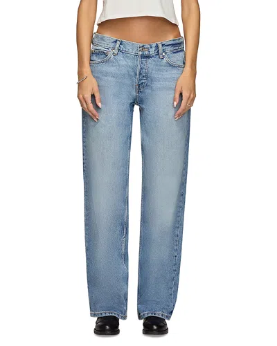 Eb Denim Low Rise Straight Leg Jeans In Luca