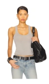 Eb Denim Lucy Racer Back Tank In Gray
