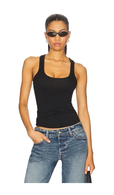 Eb Denim Lucy Racerback Tank In Black