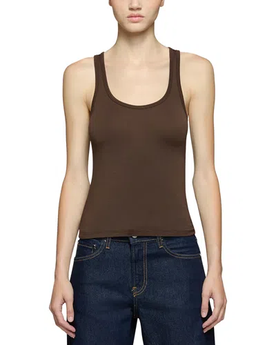 Eb Denim Lucy Racerback Tank Top In Brown