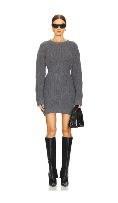Eb Denim Mercer Knit Mini Dress In Grey