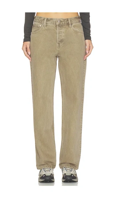 Eb Denim Mid Rise Baggy Jeans In Brown