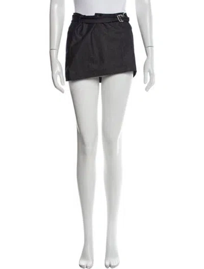 Pre-owned Eb Denim Mid Rise Mini Mini Skirt W/ Tags In Blue
