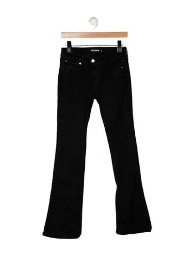 Pre-owned Eb Denim Mid-rise Flared Jeans In Black