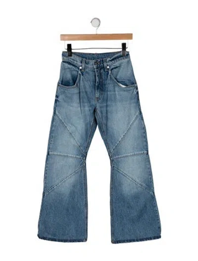 Pre-owned Eb Denim Mid-rise Flared Jeans In Blue