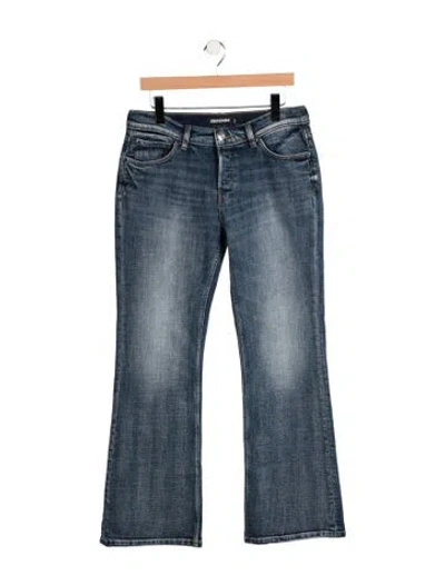 Pre-owned Eb Denim Mid-rise Flared Jeans In Blue