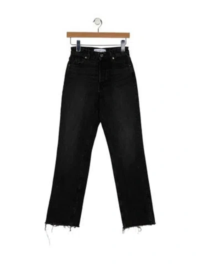 Pre-owned Eb Denim Mid-rise Straight Leg Jeans In Black