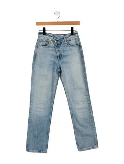 Pre-owned Eb Denim Mid-rise Straight Leg Jeans In Blue