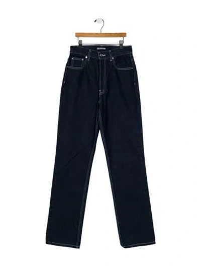 Pre-owned Eb Denim Mid-rise Straight Leg Jeans In Blue