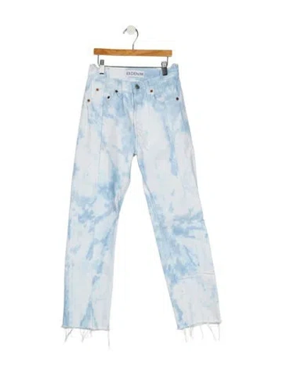 Pre-owned Eb Denim Mid-rise Straight Leg Jeans In Blue