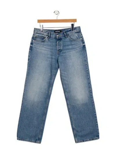 Pre-owned Eb Denim Mid-rise Straight Leg Jeans In Blue