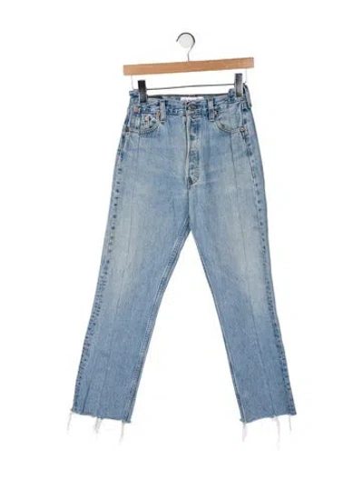 Pre-owned Eb Denim Mid-rise Straight Leg Jeans In Blue