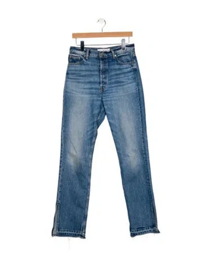 Pre-owned Eb Denim Mid-rise Straight Leg Jeans In Blue