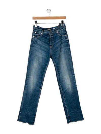 Pre-owned Eb Denim Mid-rise Straight Leg Jeans In Blue