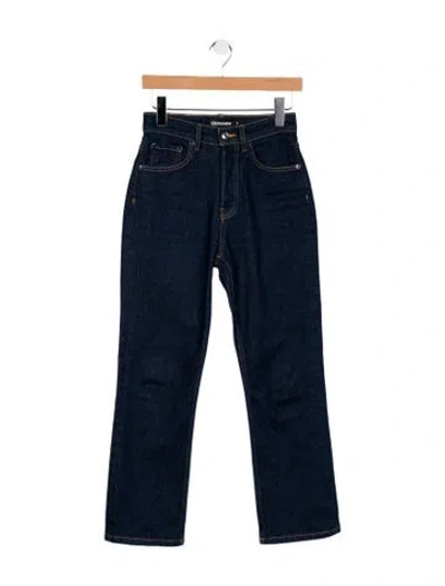 Pre-owned Eb Denim Mid-rise Straight Leg Jeans In Blue