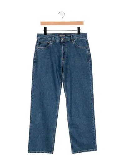 Pre-owned Eb Denim Mid-rise Straight Leg Jeans In Blue