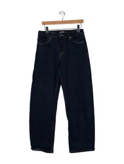 Pre-owned Eb Denim Mid-rise Straight Leg Jeans In Blue