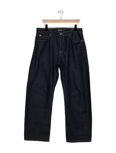 Pre-owned Eb Denim Mid-rise Straight Leg Jeans In Blue