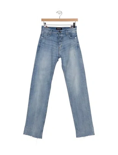 Pre-owned Eb Denim Mid-rise Straight Leg Jeans In Blue