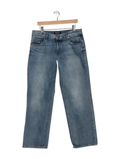 Pre-owned Eb Denim Mid-rise Straight Leg Jeans In Blue