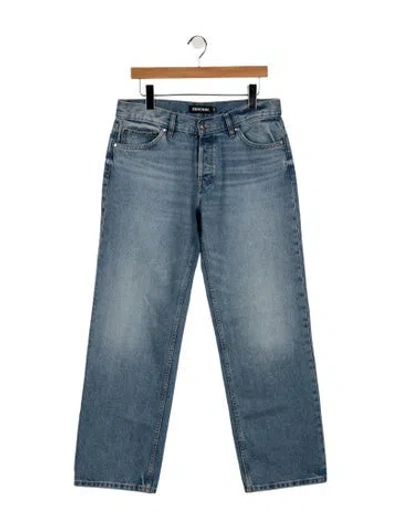 Pre-owned Eb Denim Mid-rise Straight Leg Jeans In Blue