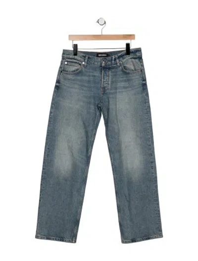 Pre-owned Eb Denim Mid-rise Straight Leg Jeans In Blue