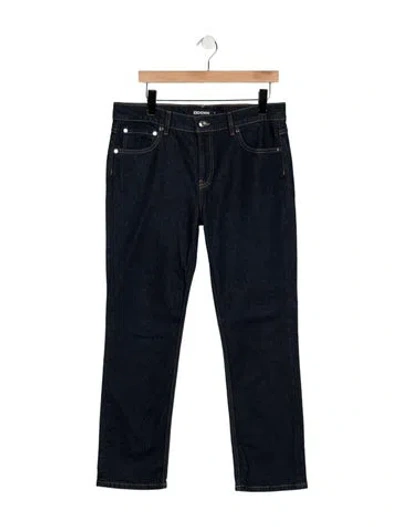 Pre-owned Eb Denim Mid-rise Straight Leg Jeans In Blue
