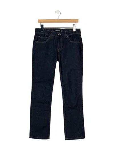 Pre-owned Eb Denim Mid-rise Straight Leg Jeans In Blue