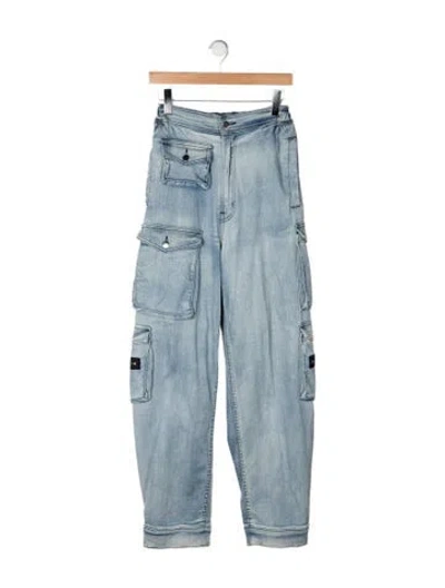 Pre-owned Eb Denim Mid-rise Straight Leg Jeans In Blue