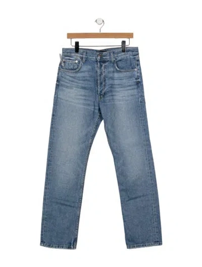 Pre-owned Eb Denim Mid-rise Straight Leg Jeans In Blue
