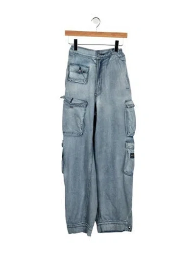 Pre-owned Eb Denim Mid-rise Straight Leg Jeans In Blue