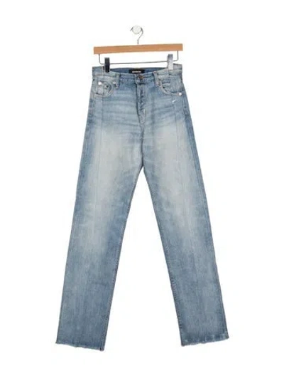 Pre-owned Eb Denim Mid-rise Straight Leg Jeans In Blue