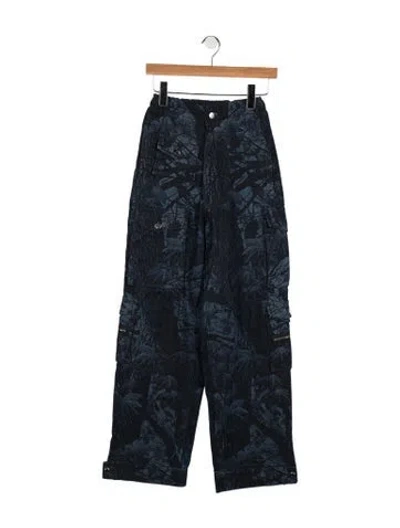 Pre-owned Eb Denim Mid-rise Straight Leg Jeans In Blue